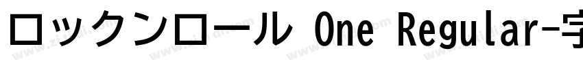 ロックンロール One Regular字体转换